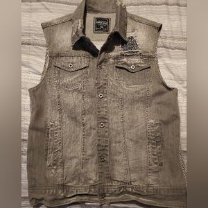 Parish Nation men's jean vest size 2XL
